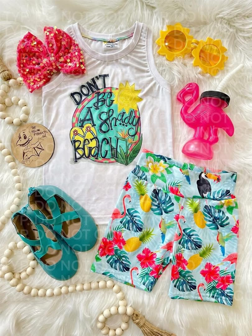 Shady Beach Racerback and Biker Shorts