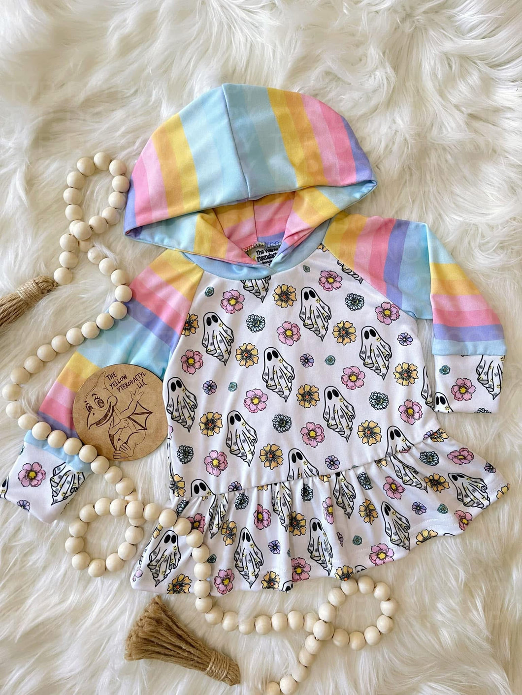 Floral Ghosties Hooded Peplum