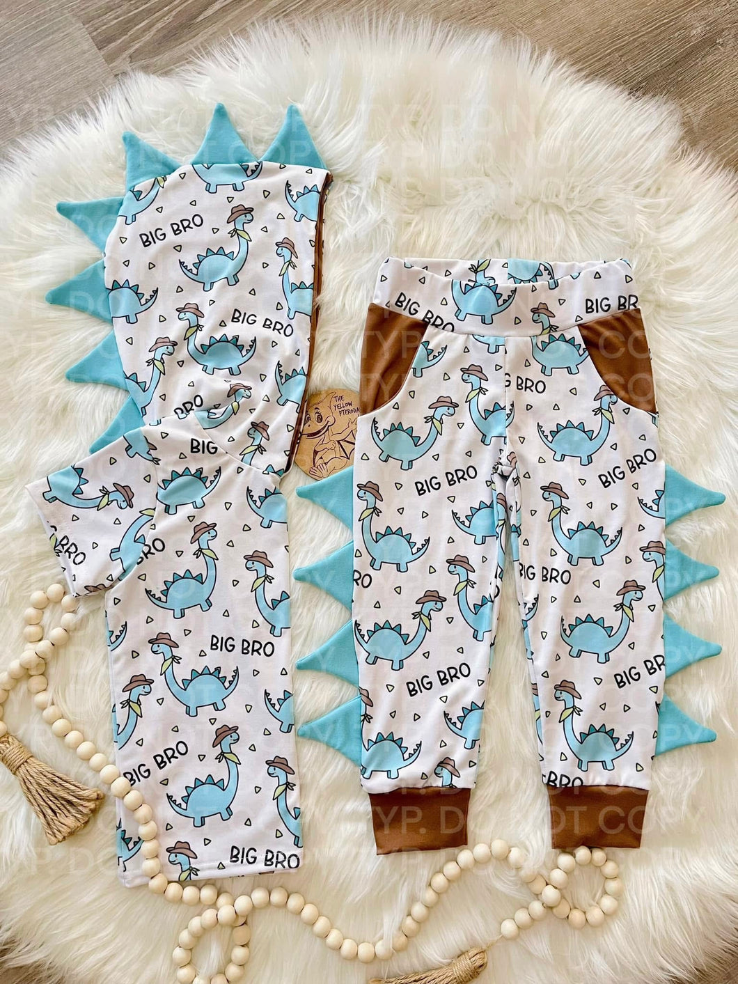 Big Bro Dino Hooded Tee & Jogger set