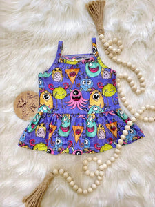 Purple Monsters Cami Peplum