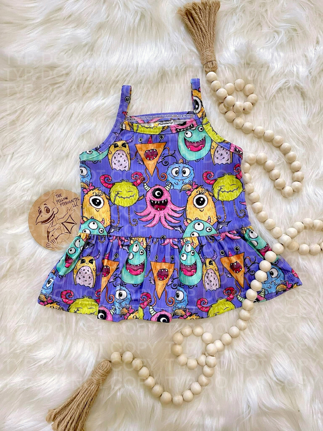 Purple Monsters Cami Peplum