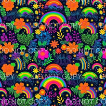 Load image into Gallery viewer, Neon flowers and rainbows
