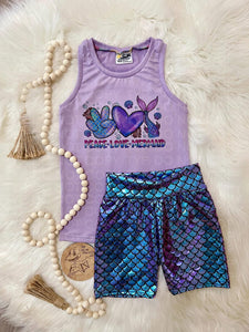 Peace Love Mermaids Racerback and Bikers