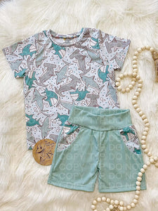 Sharks Tee/Shorts Set