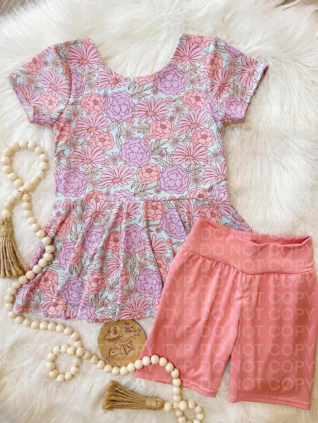Pastel Floral Peplum & Bikers