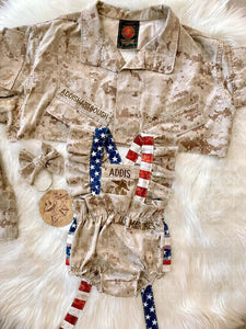 Uniform Romper (girl) READ THE DESCRIPTION BEFORE PURCHASING!