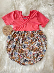 2T crossback bubble romper