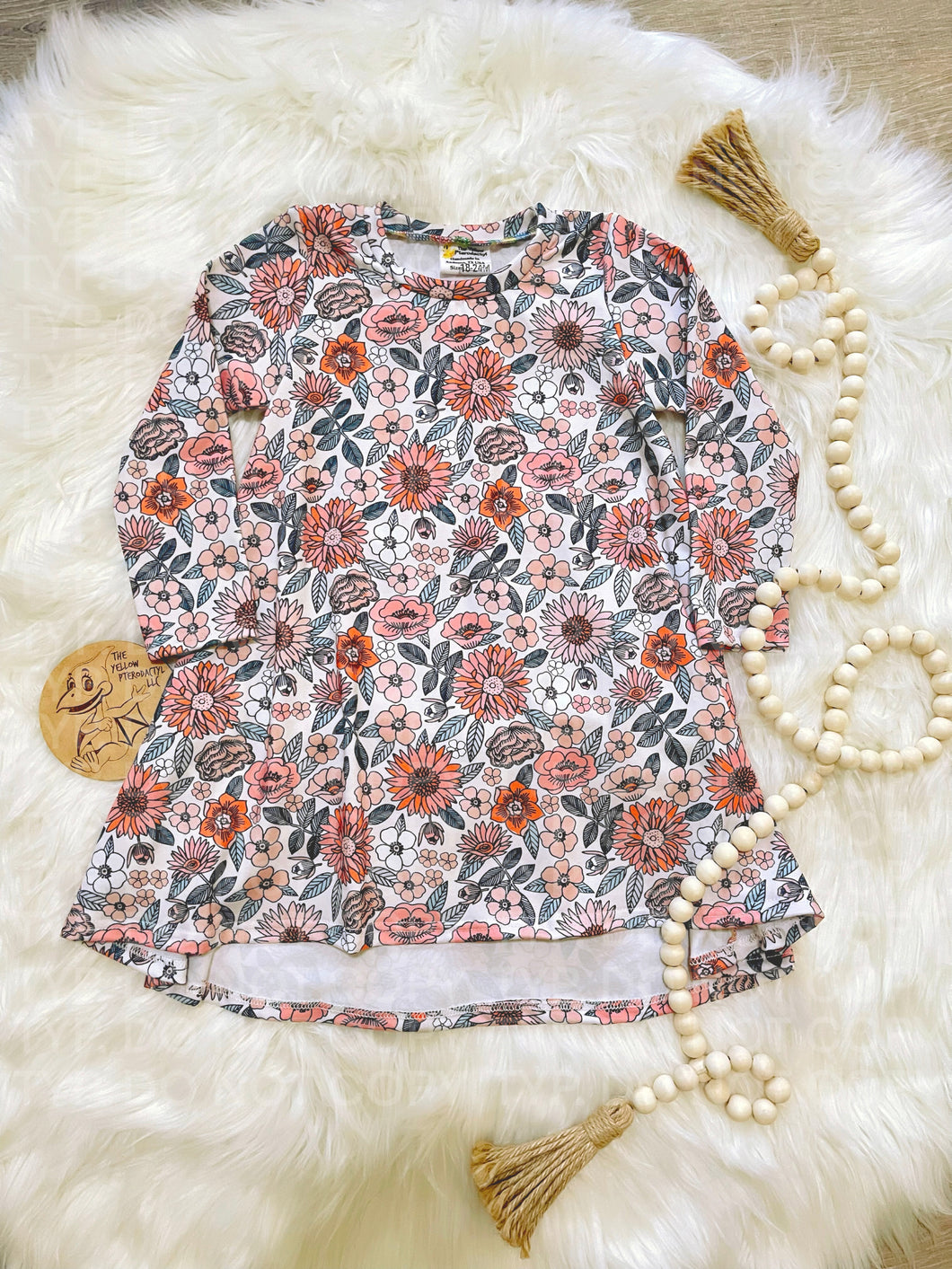 Retro Floral T-shirt Dress