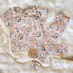 Hippie Skulls Tee/Leggings Set