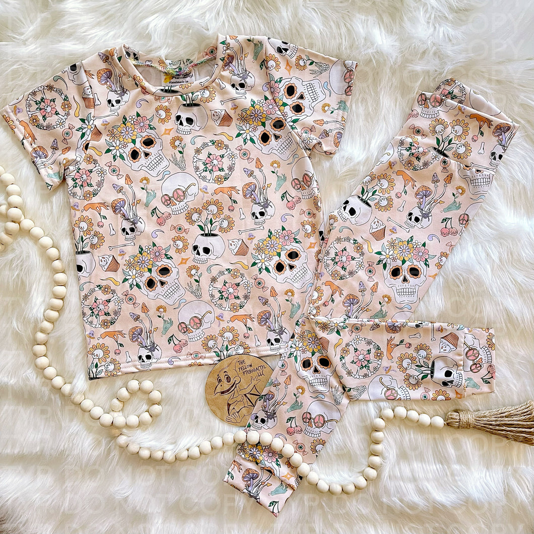 Hippie Skulls Tee/Leggings Set