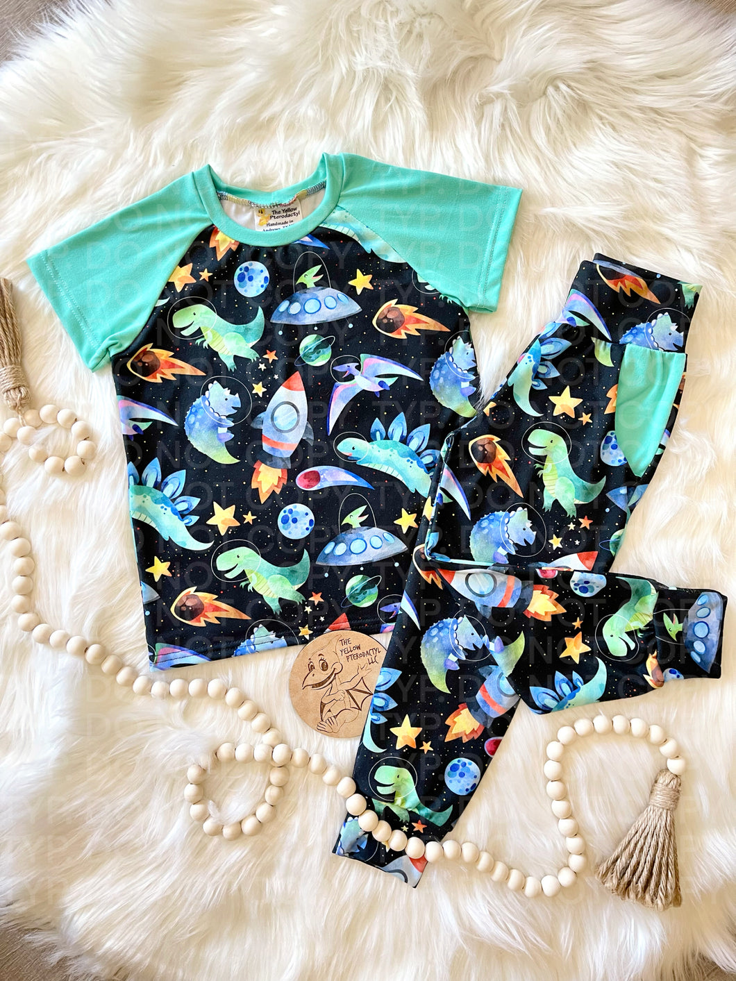 Space Dinos Raglan/Joggers Set